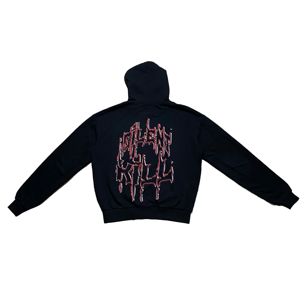 MIKINA SILENT KILL „CHROME“ HEAVY (BLACK)