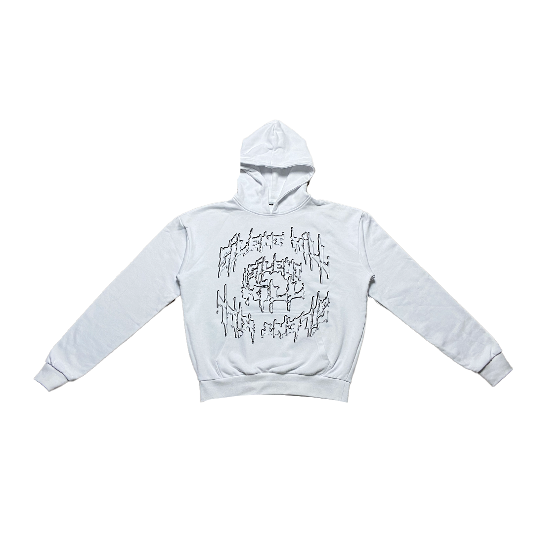 MIKINA SILENT KILL „CHROME“ HEAVY (WHITE)