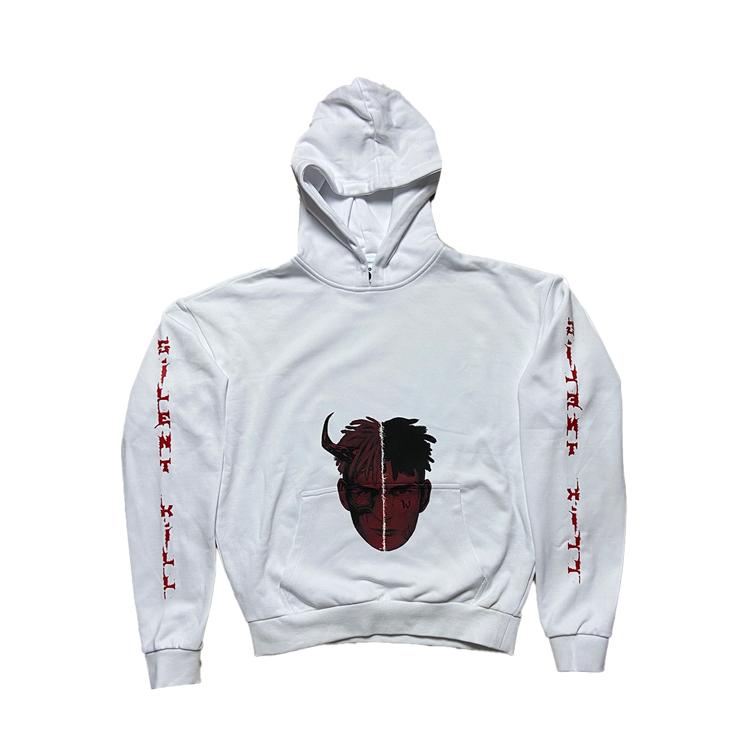 MIKINA SILENT KILL „DEMON“ HEAVY (WHITE)