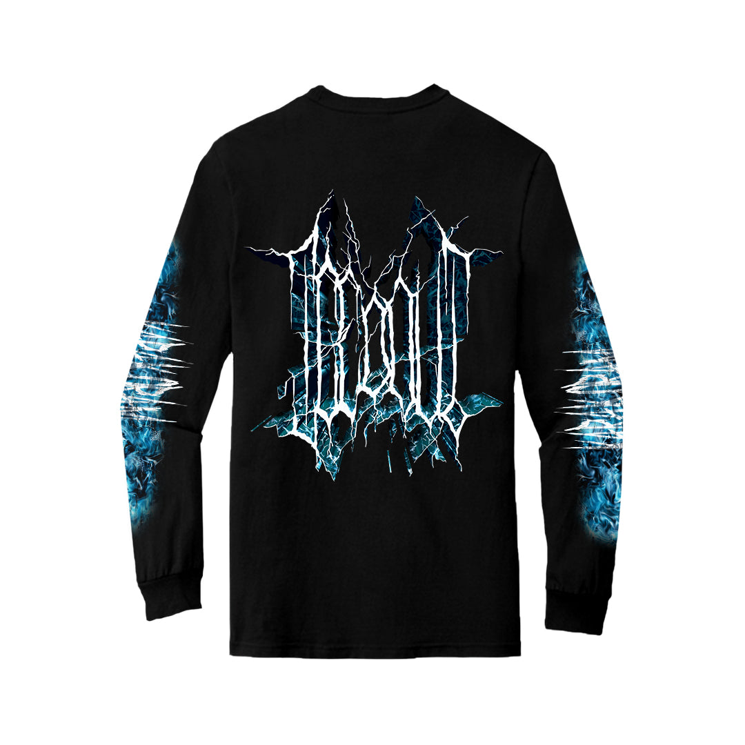 LONGSLEEVE „ICEDOUT PATTERN LOGO“ (BLACK)