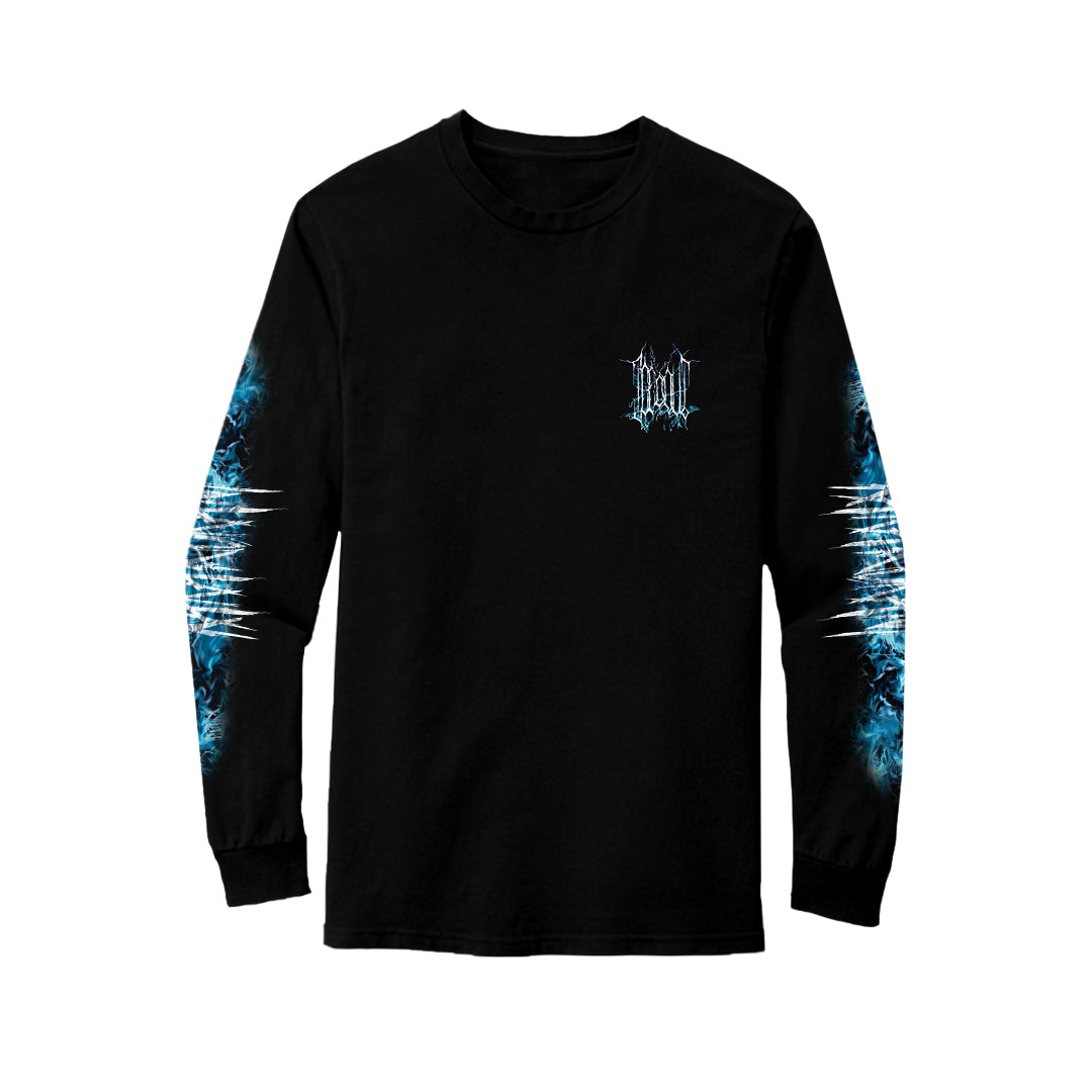 LONGSLEEVE „ICEDOUT PATTERN LOGO“ (BLACK)