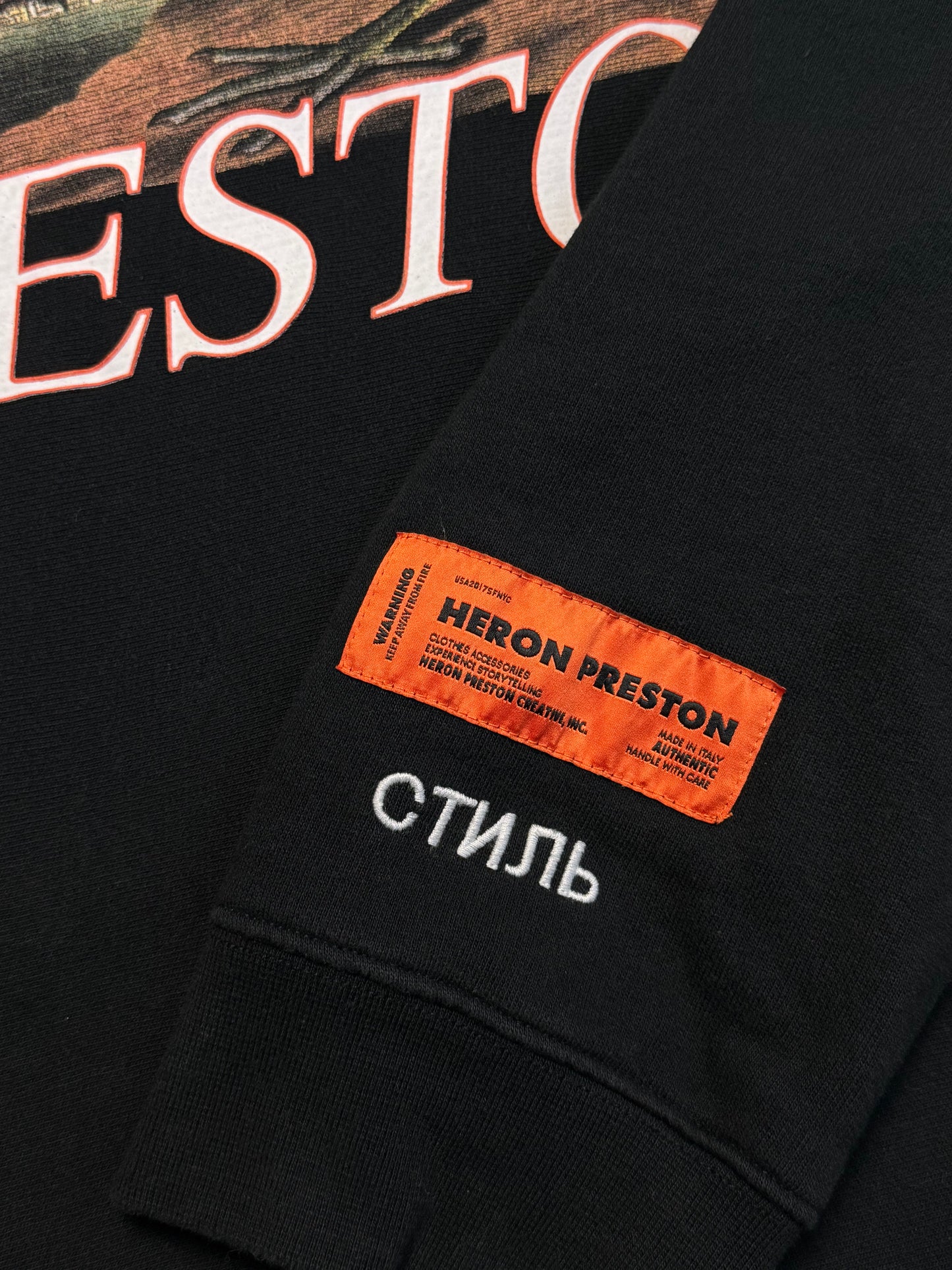 MIKINA HERON PRESTON "WHITE HERON" (BLACK)