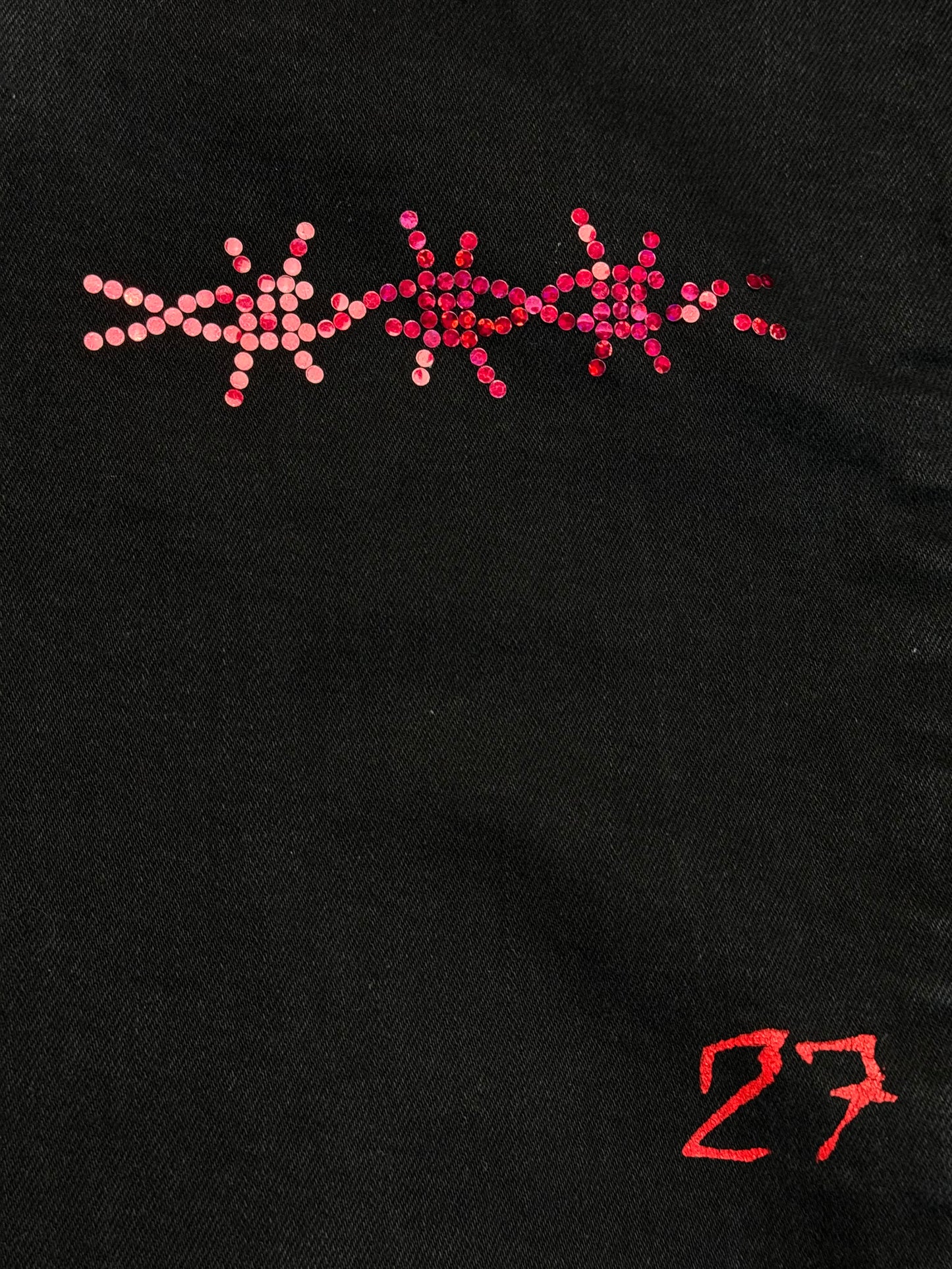 CUSTOM DŽÍNY "27" Z VIDEOKLIPU (BLACK)