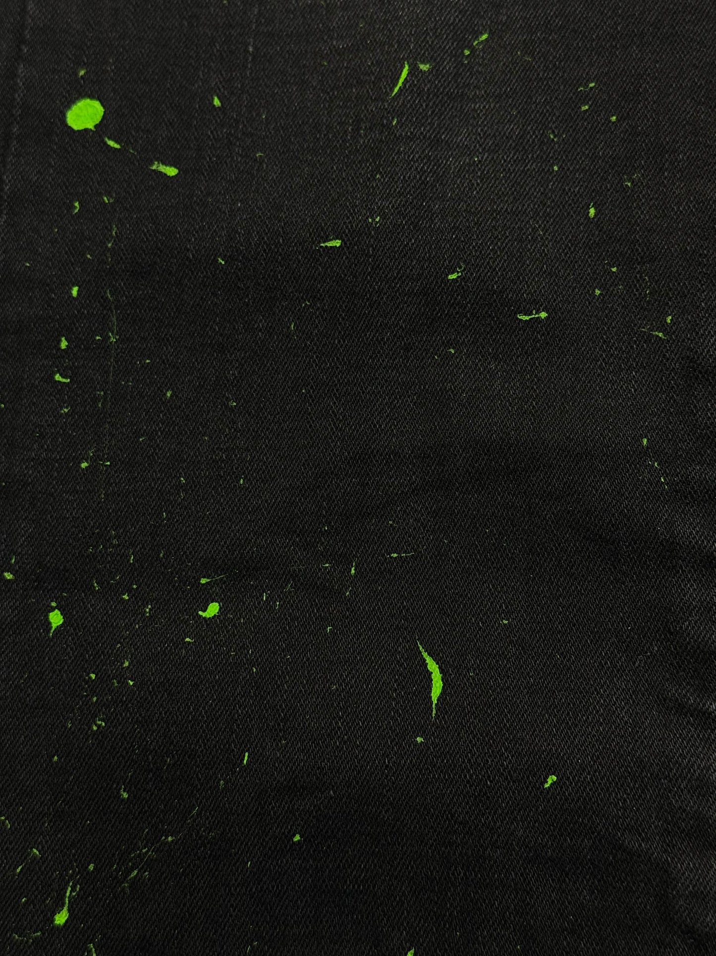CUSTOM DŽÍNY "BAD VIBE" Z VIDEOKLIPU (BLACK/GREEN)