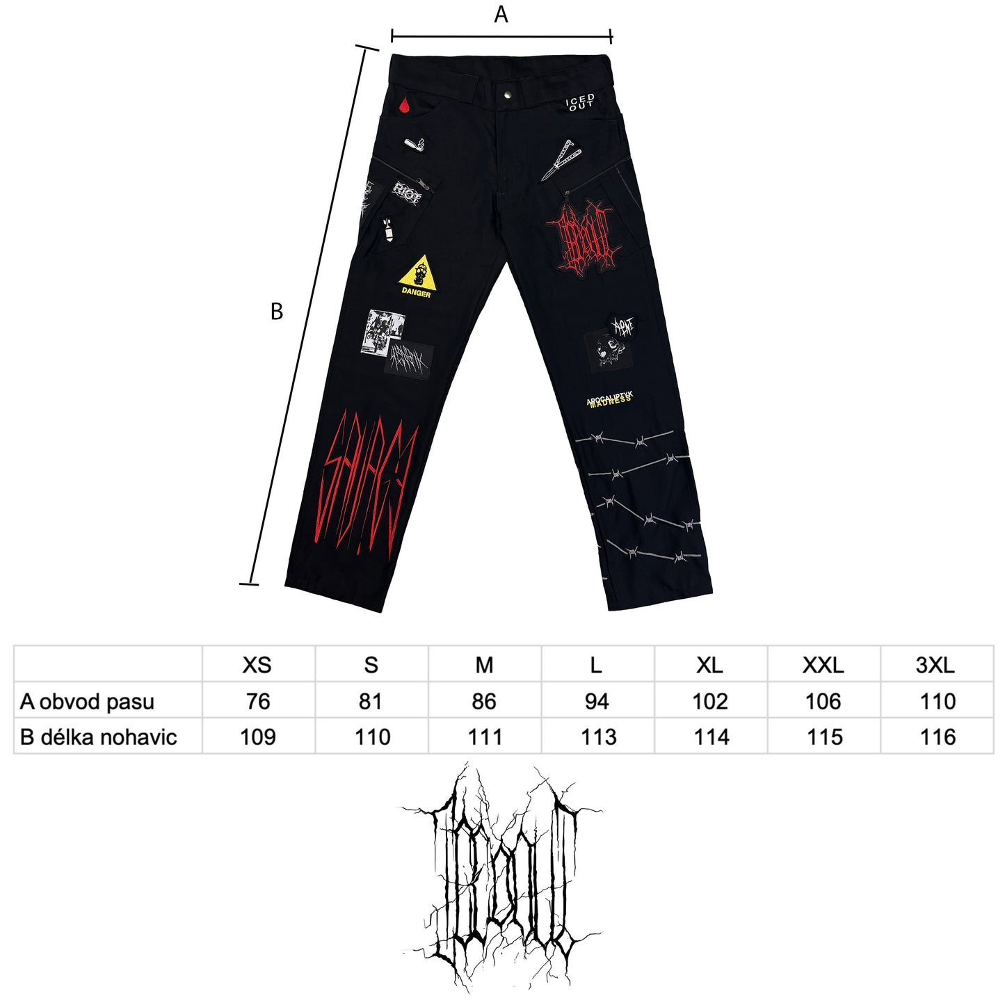 CUSTOM KALHOTY "SILENT KILL" (BLACK)