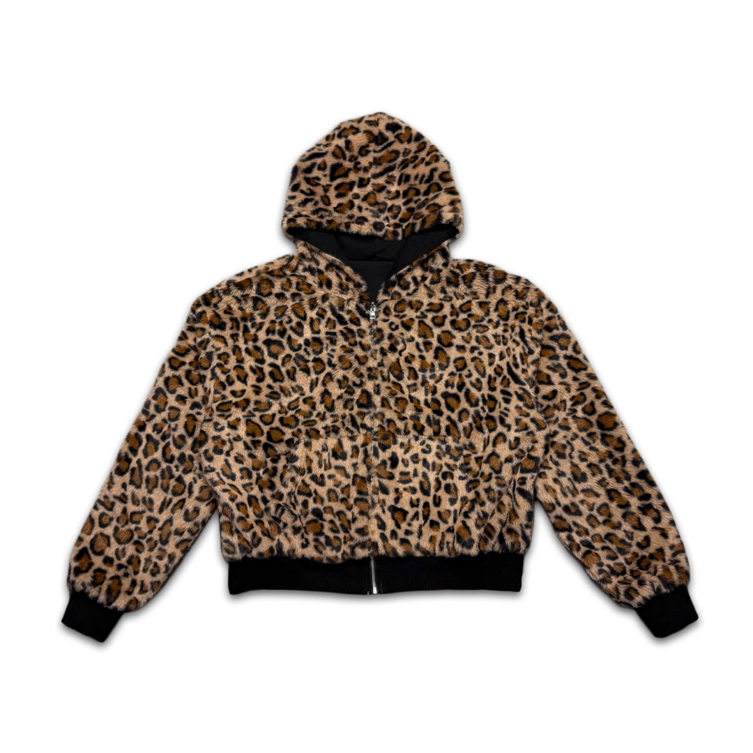 PREORDER (RESTOCK) ICEDOUT REVERSIBLE LEOPARD HOODIE (BLACK)