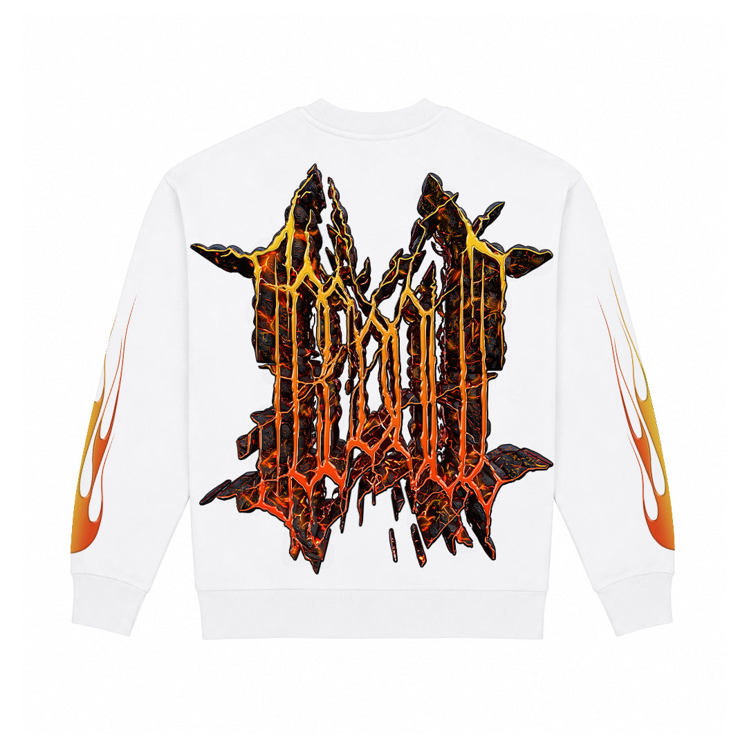 CREWNECK „HEATWAVE“ (WHITE)