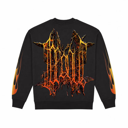 CREWNECK „HEATWAVE“ (BLACK)