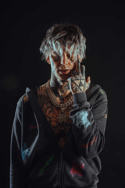 ZIP-UP MIKINA „ICEDOUT WINTER 25“ (WASHED GREY)