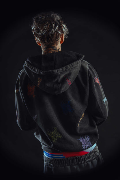 ZIP-UP MIKINA „ICEDOUT WINTER 25“ (WASHED GREY)