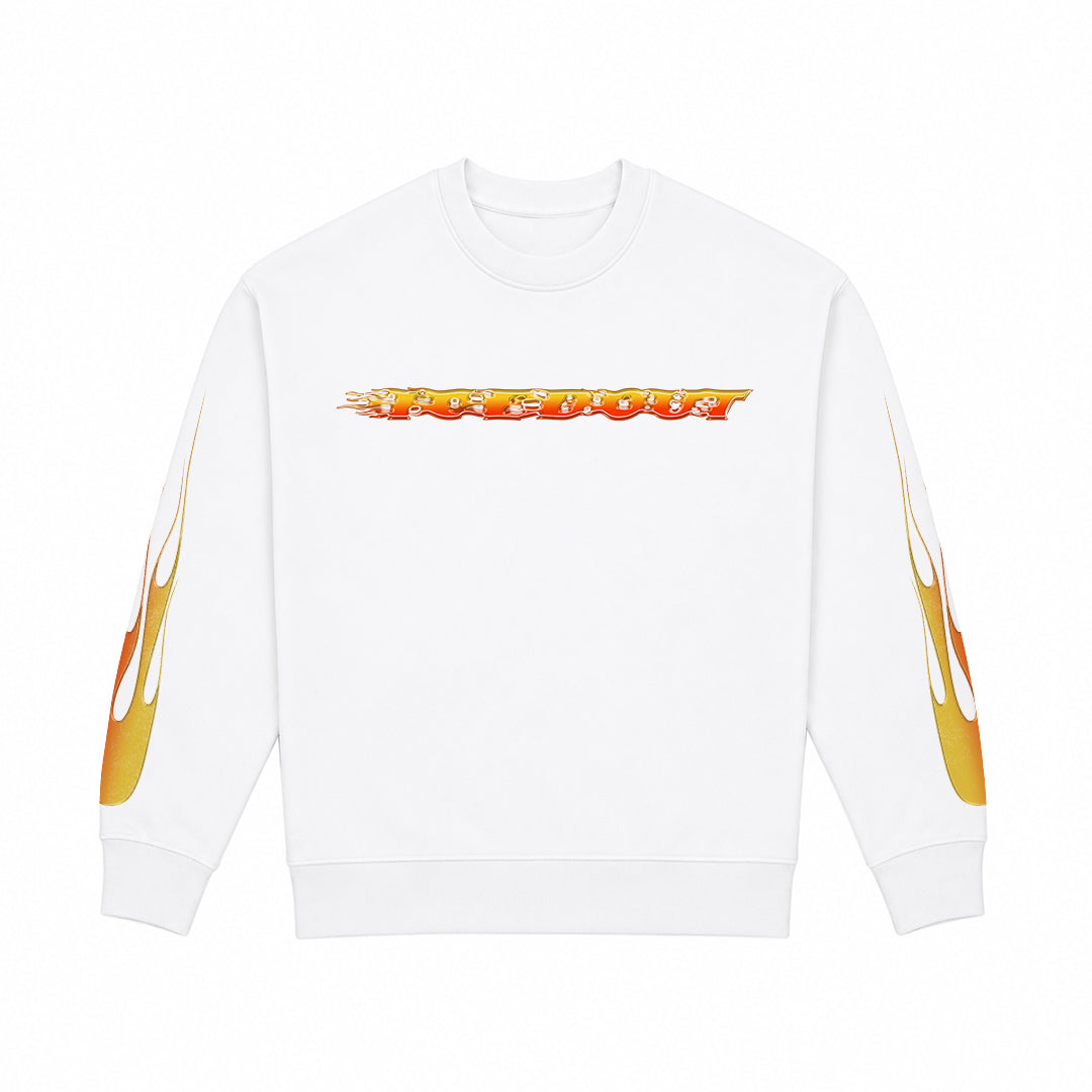 CREWNECK „HEATWAVE“ (WHITE)
