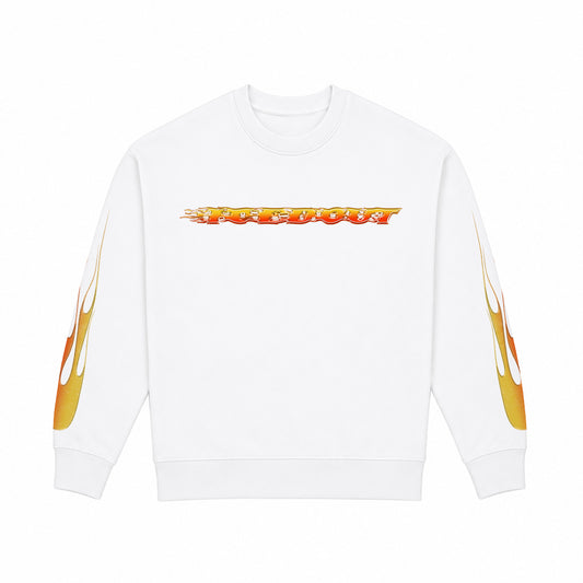 CREWNECK „HEATWAVE“ (WHITE)