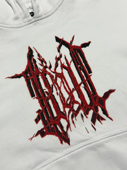 MIKINA ICEDOUT RACING "CL500" HEAVY (WHITE)