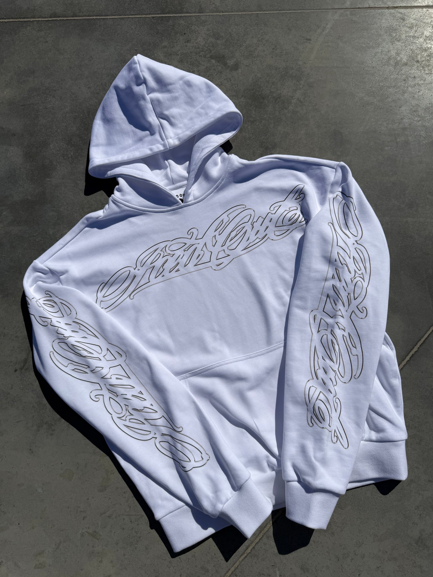 MIKINA „HANDWRITTEN OUTLINE“ HEAVY (WHITE)