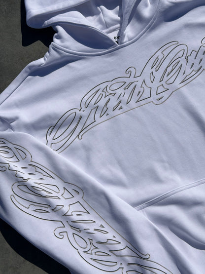 MIKINA „HANDWRITTEN OUTLINE“ HEAVY (WHITE)