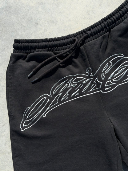 ŠORTKY „HANDWRITTEN OUTLINE“ HEAVY (BLACK)