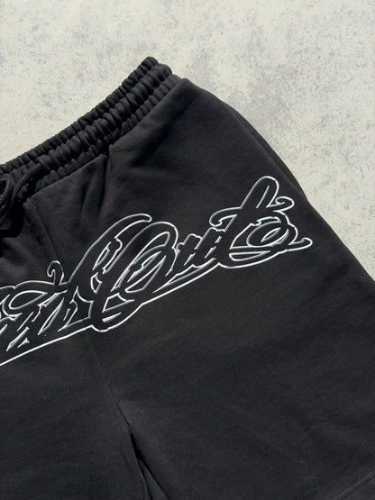 ŠORTKY „HANDWRITTEN OUTLINE“ HEAVY (BLACK)