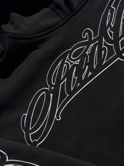 MIKINA „HANDWRITTEN OUTLINE“ HEAVY (BLACK)