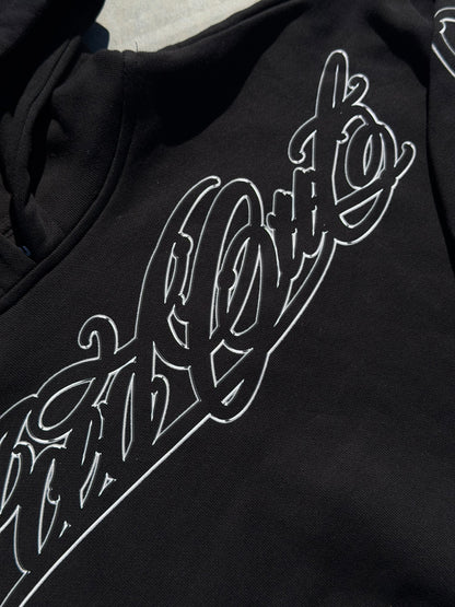 MIKINA „HANDWRITTEN OUTLINE“ HEAVY (BLACK)