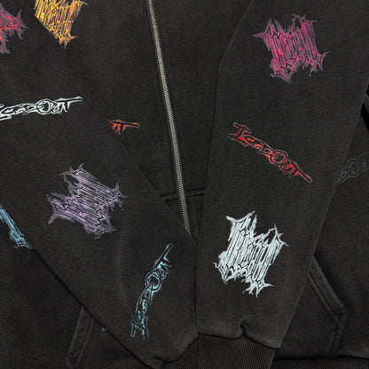 ZIP-UP MIKINA „ICEDOUT WINTER 25“ (WASHED GREY)