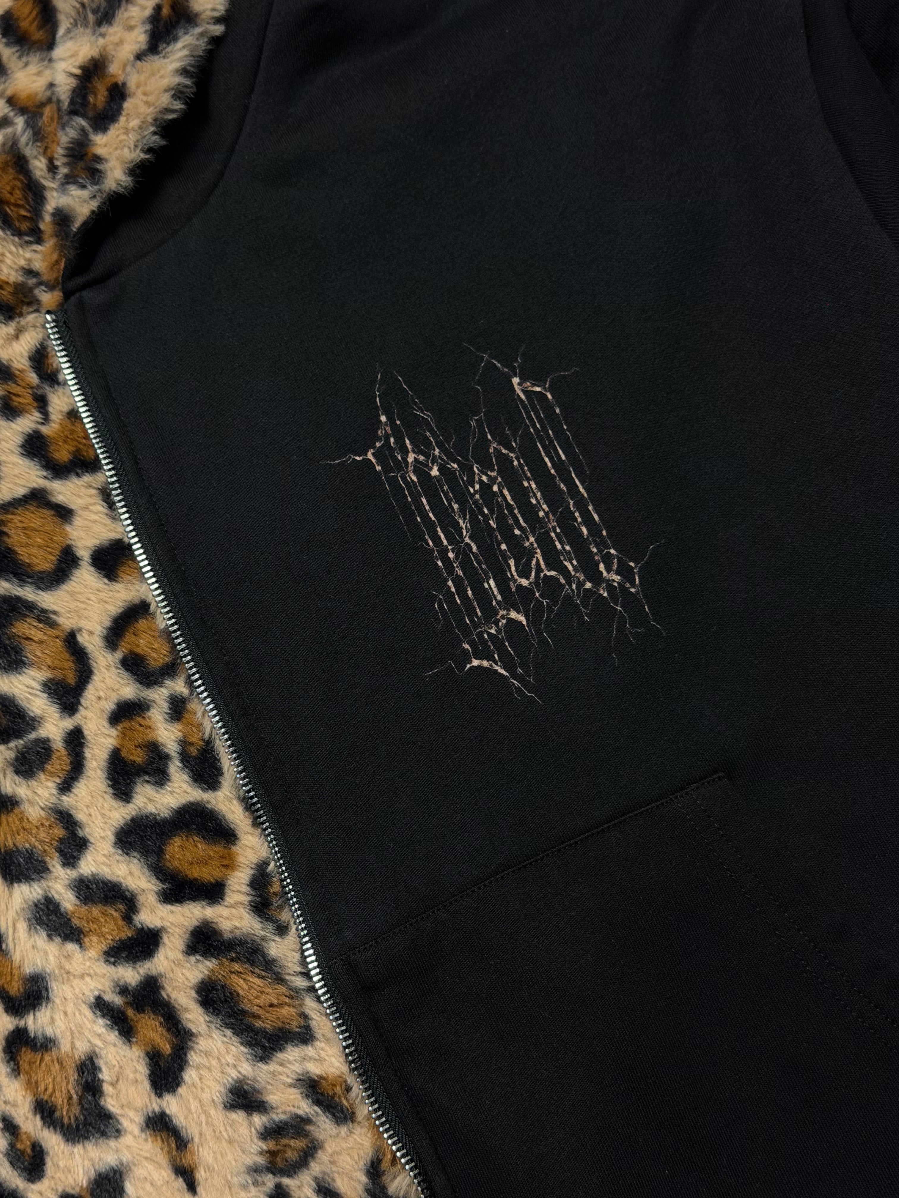 PREORDER (RESTOCK) ICEDOUT REVERSIBLE LEOPARD HOODIE (BLACK)