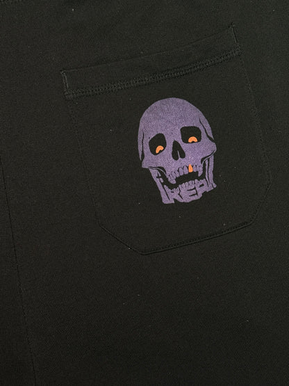 TEPLÁKY FREAK "PURPLE SKULL" (BLACK)