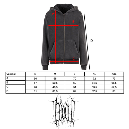 ZIP-UP MIKINA „ICEDOUT WINTER 25“ (WASHED GREY)