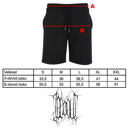 ŠORTKY „HANDWRITTEN OUTLINE“ HEAVY (BLACK)