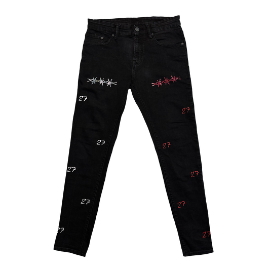 CUSTOM DŽÍNY "27" Z VIDEOKLIPU (BLACK)