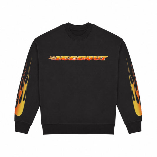 CREWNECK „HEATWAVE“ (BLACK)