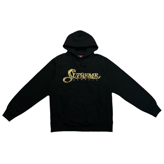 MIKINA SUPREME "SEQUIN VIPER" (BLACK)