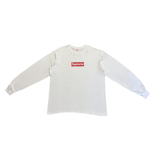 LONGSLEEVE SUPREME "BOX LOGO" WHITE