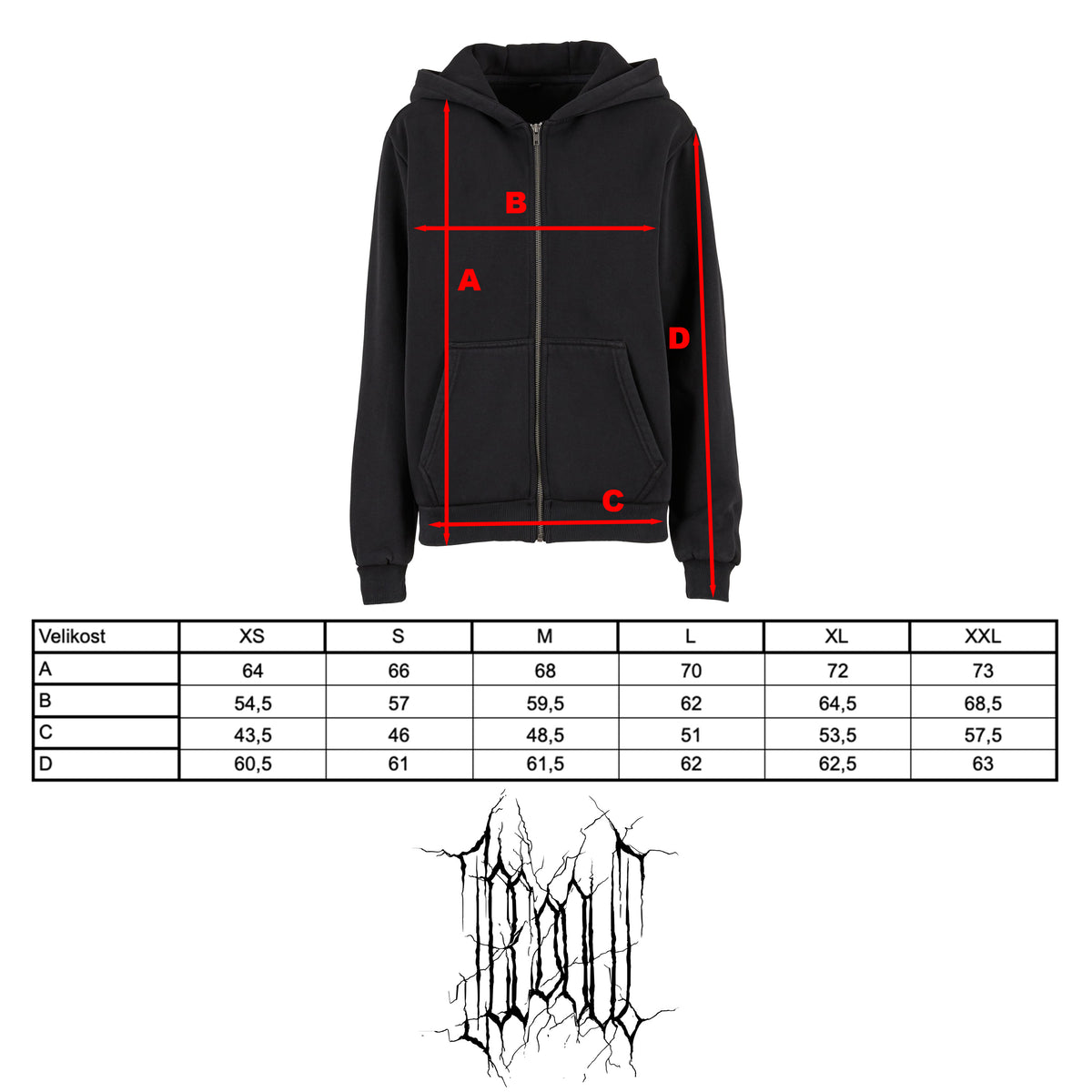 MIKINA „ICEDOUT PATTERN LOGO“ (BLACK)